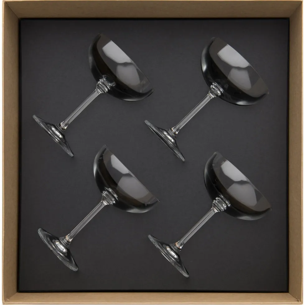 ANYTIME TRANSPARENT Coffret 4 coupes à Champagne 23 cl