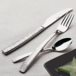 ASTREE CISELE MIROIR Couteau de table monobloc lame scie