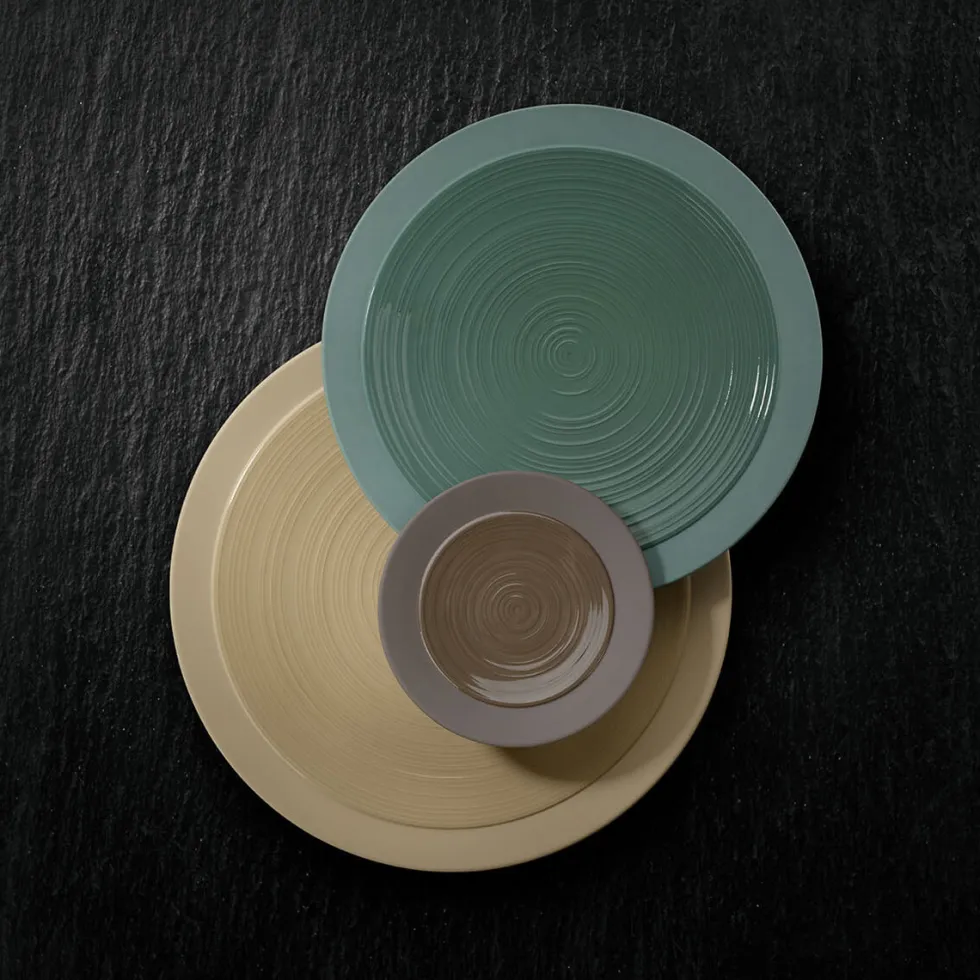 BAHIA ARGILE VERT Assiette de présentation 29 cm