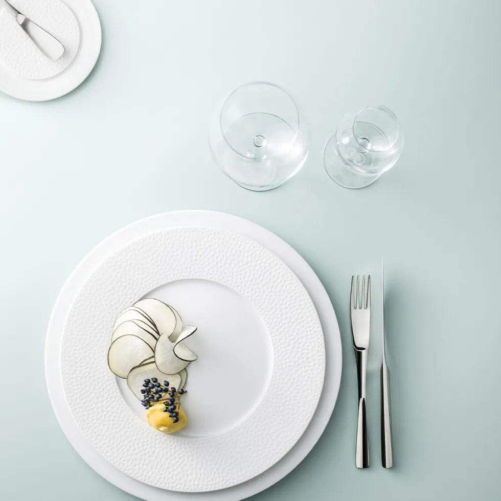 COLLECTION L FRAGMENT BLANC Assiette plate ronde 27,9 cm