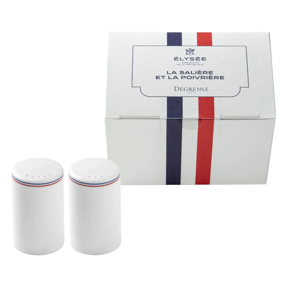 DEGRENNE ELYSEE Coffret salière et poivrière République française