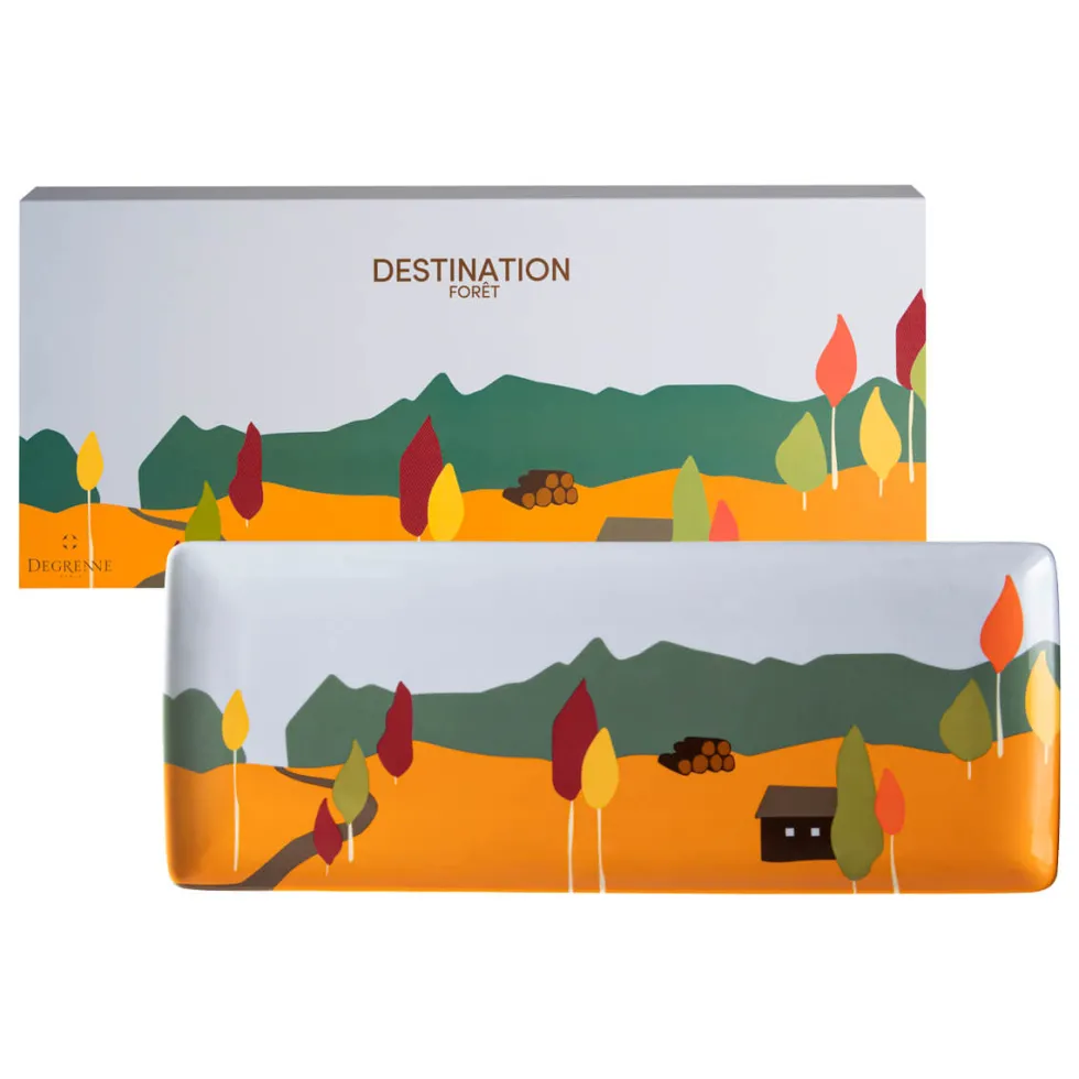 DESTINATION FORET Plat à cake 40 x 16 cm