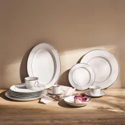 GALON PLATINE Assiette creuse à aile 22,5 cm