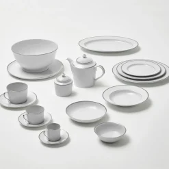GALON PLATINE Soucoupe à déjeuner 18 cm