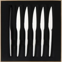 GUEST MIROIR Coffret 6 couteaux à steak monobloc lame scie