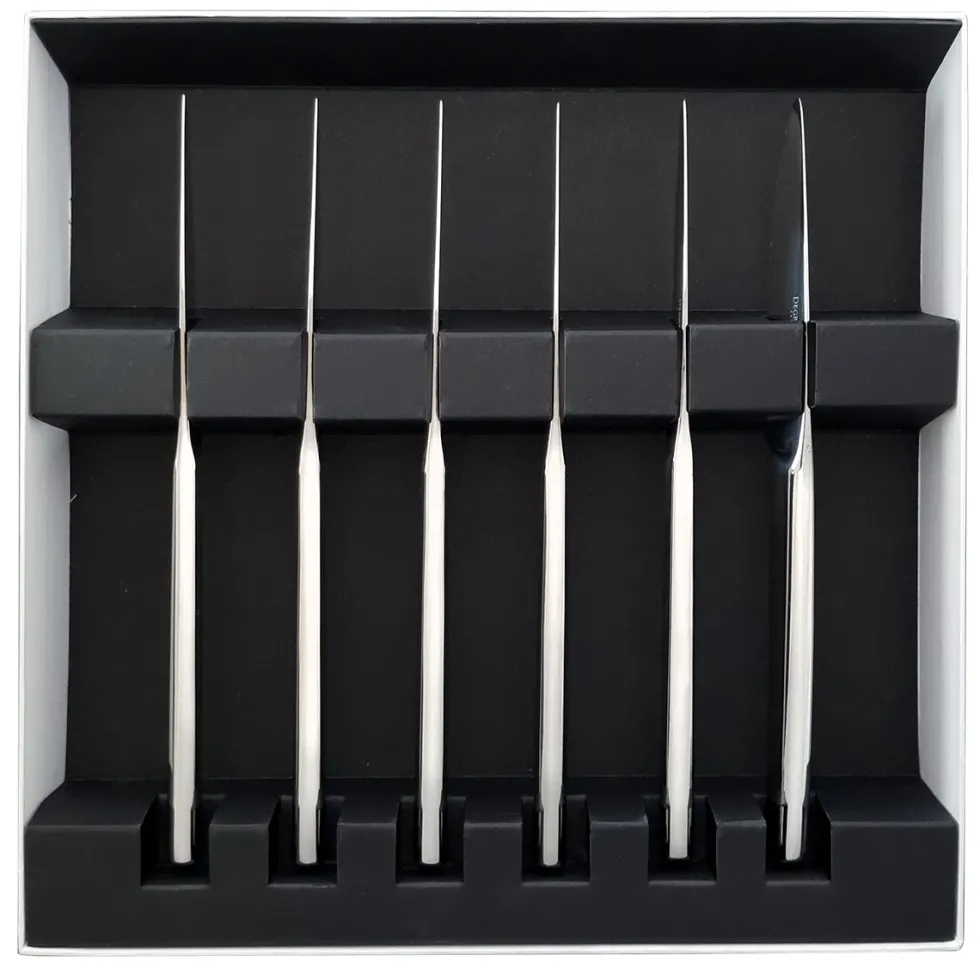 GUEST MIROIR Coffret 6 couteaux à steak monobloc lame scie