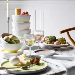 LA VAISSELLE DE L'ECONOME BLANCHE Coffret 4 assiettes 24 cm