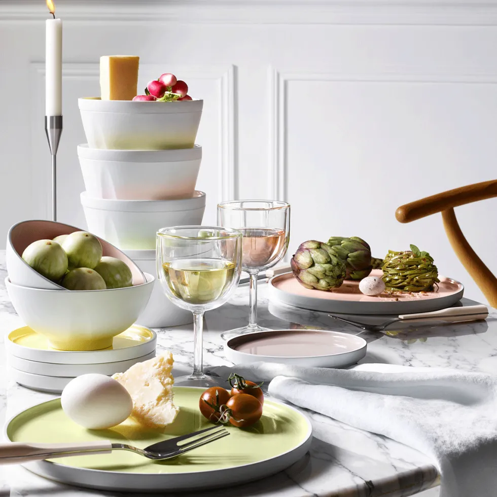 LA VAISSELLE DE L'ECONOME ARTICHAUT VERT Coffret bol droit et assiette 24 cm