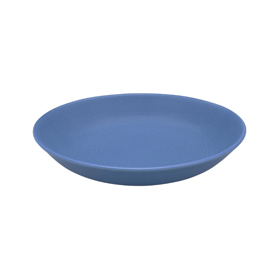MODULO NATURE BLEU GALET assiette creuse caLotte ronde 21 cm