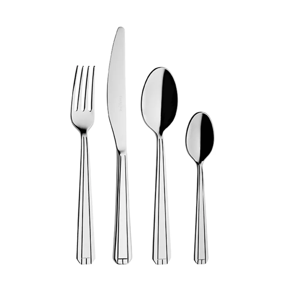NORMANDY MIROIR Colis écrin 50 couverts monobloc lame scie