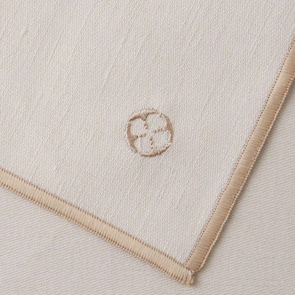 NUANCES COTON & LIN NUDE Nappe carrée 180 x 180 cm