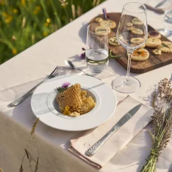 NUANCES COTON & LIN NUDE Nappe carrée 180 x 180 cm