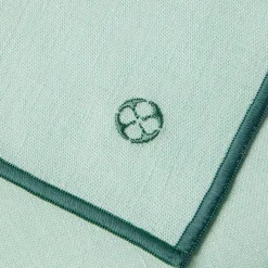 NUANCES COTON & LIN VERT MENTHE Lot de 4 serviettes 50 x 40 cm