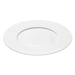 PERLES DE ROSEE BLANCHES Assiette plate ronde 27,9 cm