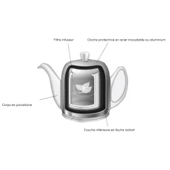 SALAM CLASSIQUE Théière 8 tasses cloche miroir