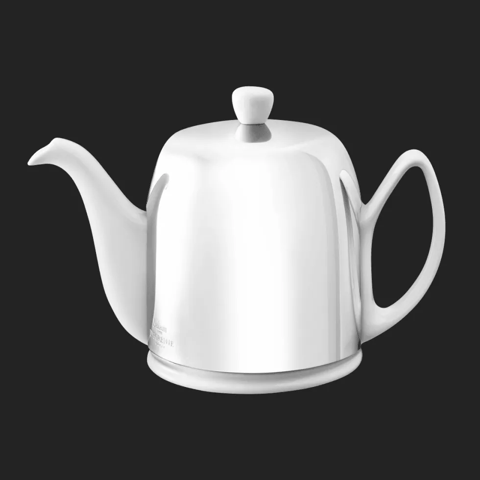 SALAM CLASSIQUE Théière cloche miroir - corps blanc