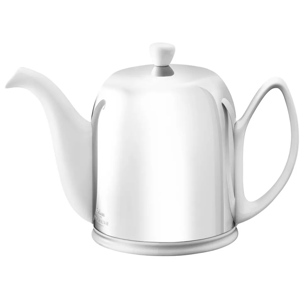 SALAM CLASSIQUE Théière cloche miroir - corps blanc