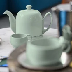 SALAM MONOCHROME Théière 4 tasses cloche vert amande