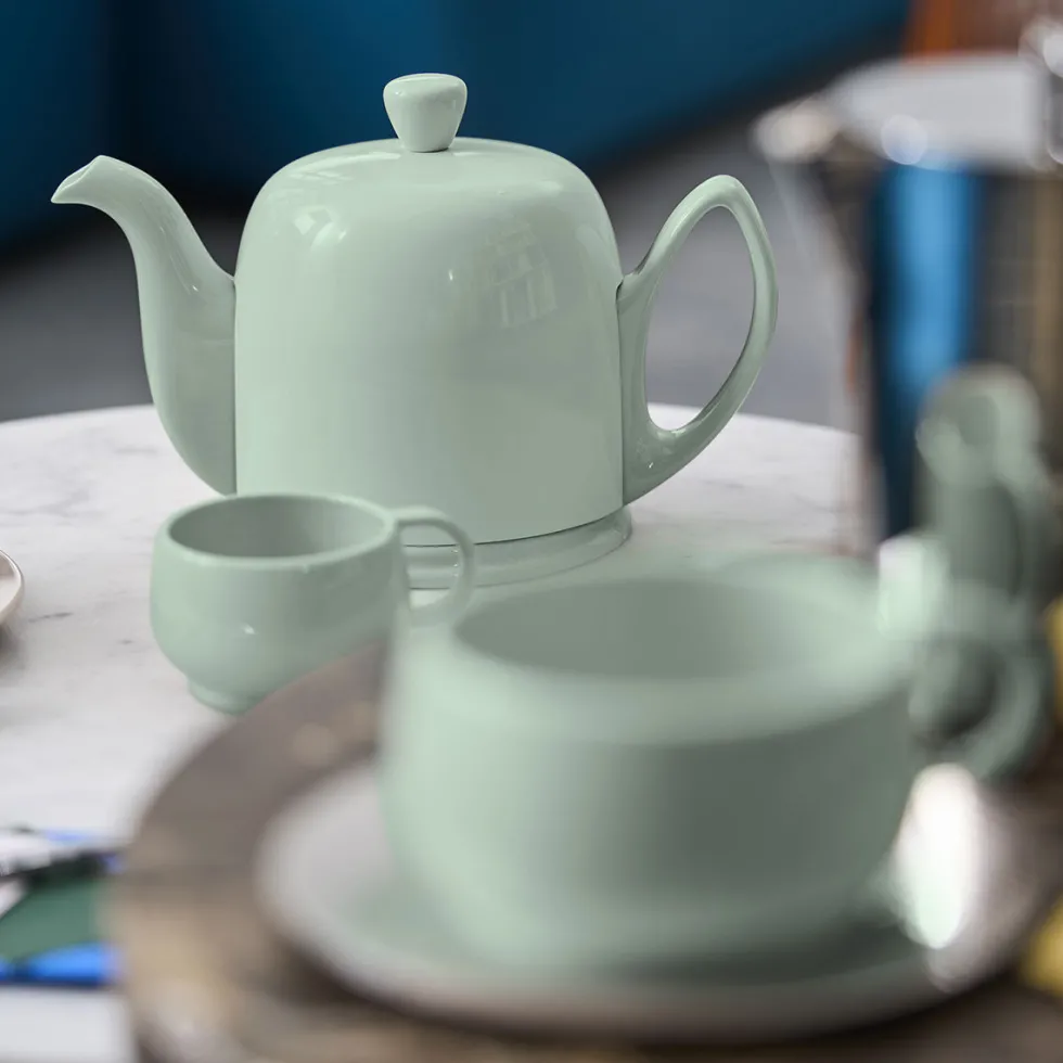 SALAM MONOCHROME Théière 4 tasses cloche vert amande