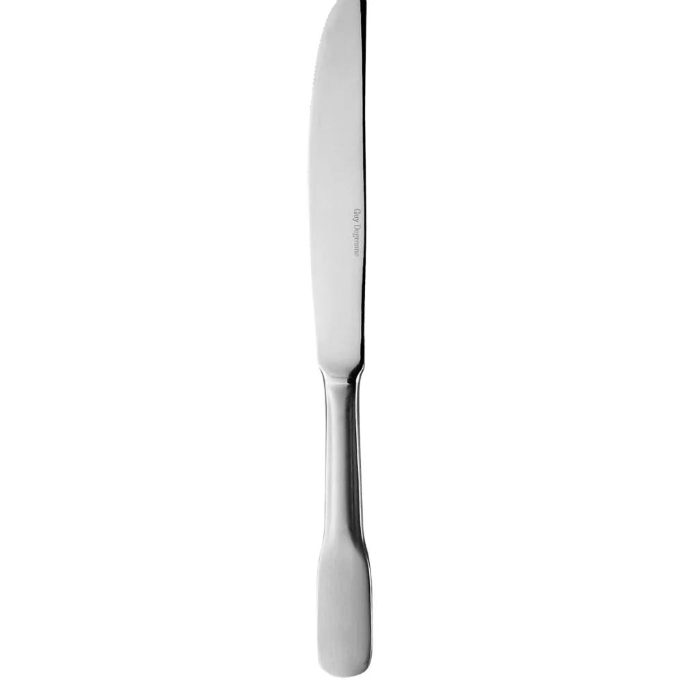 VIEUX PARIS SATINE Couteau à dessert monobloc lame scie